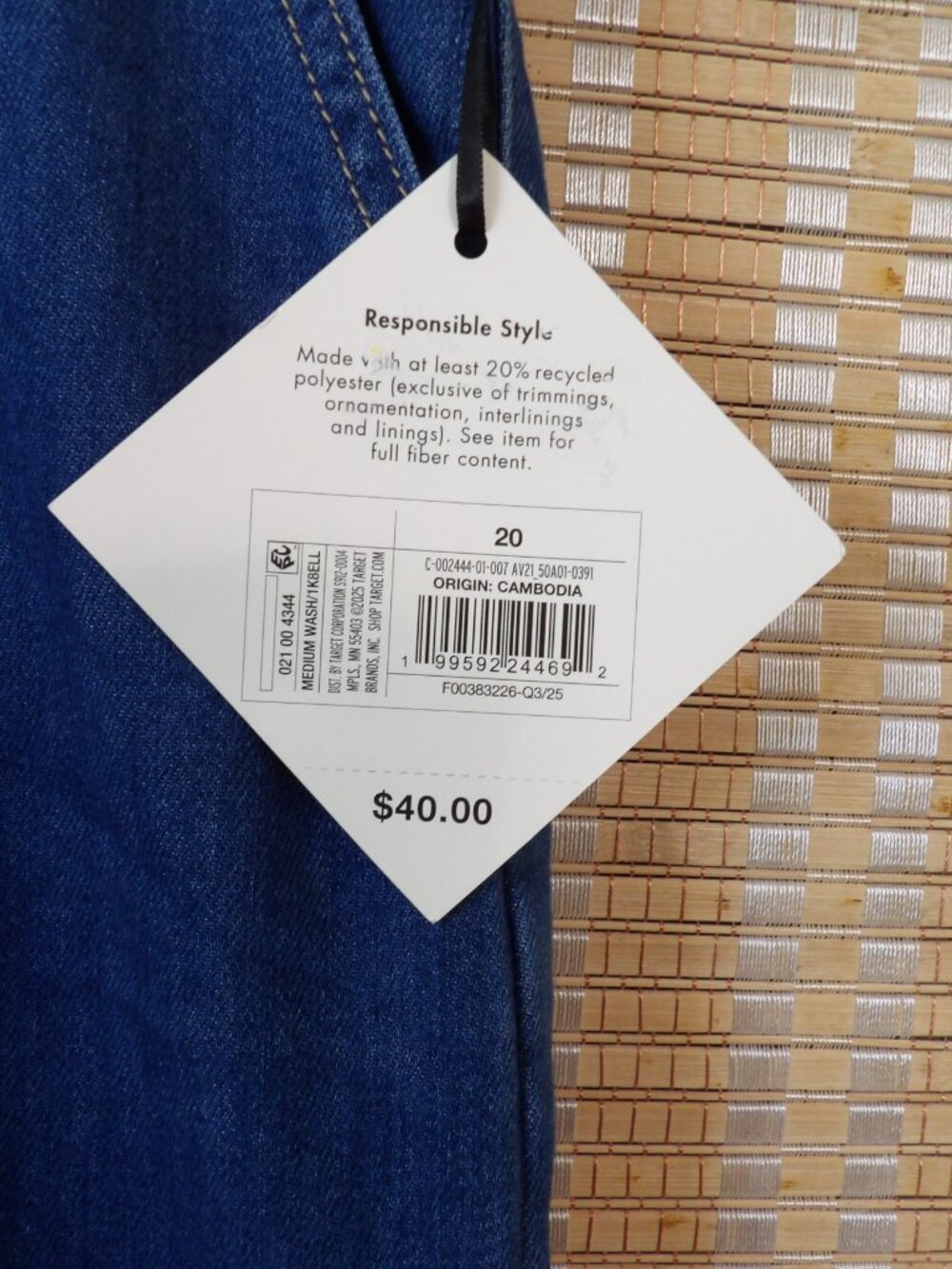 NWT Women Ava & Viv Size 20 High-Rise Tailored Cropped Wide Leg Jeans - Picture 6 of 7